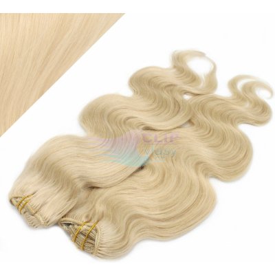 Vlnité DELUXE clip in vlasy REMY 50cm - beach blond #613 – Zboží Mobilmania