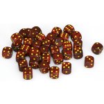 Chessex Sada 36 kostek D6 12 mm tmavě červená Mercury – Zboží Mobilmania