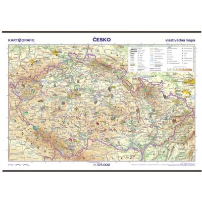 Česko - vlastivědná školní nástěnná mapa, 1:375 000 – Hledejceny.cz