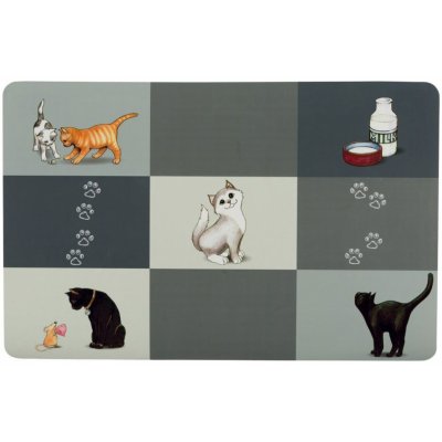 Trixie Patchwork Cat podložka pod misku, 44 x 28 cm – Zboží Mobilmania