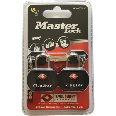 Master Lock 4681EURTBLK černý 2 ks – Zboží Mobilmania