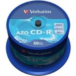 Verbatim CD-R 700MB 52x, AZO, spindle, 50ks (43351) – Zboží Mobilmania