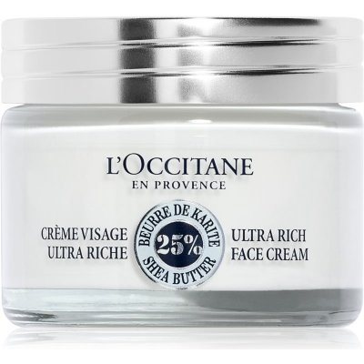 L'Occitane Shea Butter 25% Ultra Rich Face Cream 50 ml – Zboží Mobilmania
