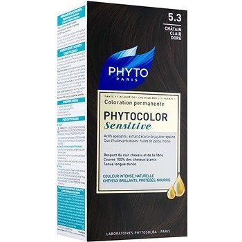 Phyto Color Sensitive permanentní barva na vlasy 5.3 Light Golden Chestnut