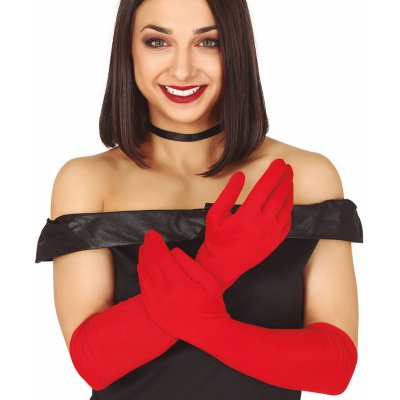 Krajkované rukavice krátké červené – Hledejceny.cz