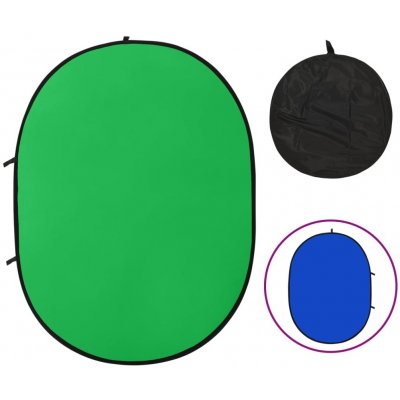 Oválné fotopozadí 2 v 1 zelené a modré 200 x 150 cm – Zboží Živě