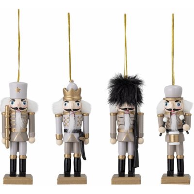 Bloomingville Vánoční ozdoba Nikita Gold Pine A šedá barva zlatá barva dřevo – Zboží Dáma