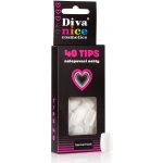 Diva & Nice Nalepovací umělé nehty bílé AMERICAN FRENCH Tips 40 – Zboží Mobilmania