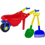 Hemar Dětský zahradní trakař lopata hrábě barevná sada 3 ks. – Zboží Dáma