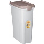 Stefanplast kontejner na krmivo fusto transparentní/popelavě hnědá, 40 l – Zboží Živě