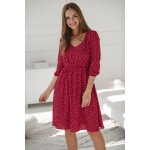 Těhotenské šaty na kojení Lovely Dress Red with Dots – Hledejceny.cz