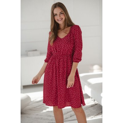 Těhotenské šaty na kojení Lovely Dress Red with Dots – Hledejceny.cz