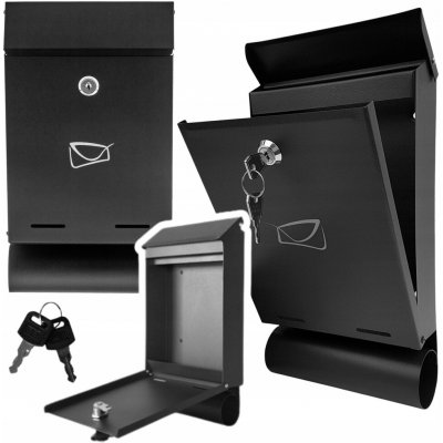 Poštovní schránka s přihrádkou na noviny Lean černá – Sleviste.cz