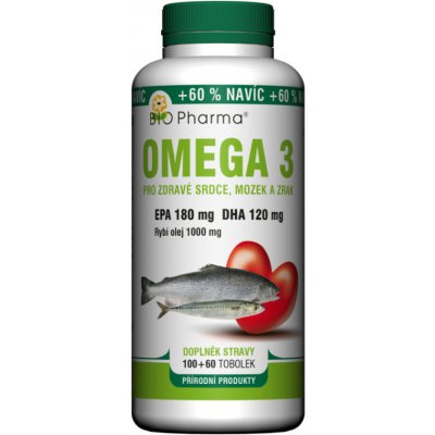 Omega 3 1000mg EPA180mg+DHA120mg 100+60 tablet – Zboží Mobilmania