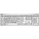 Logic Keyboard XLPrint PC Slim Line Black on White UK