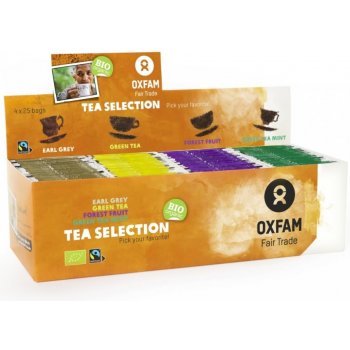 Oxfam Bio Tea selection 4 druhy čaje 100 porcí 1.8 g