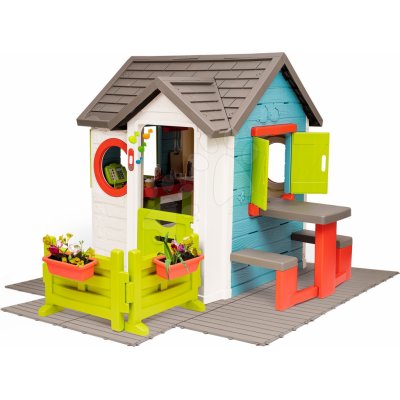 Smoby Domeček se zahradní restaurací Chef House DeLuxe s grilem a sekačkou Black&Decker – Zbozi.Blesk.cz