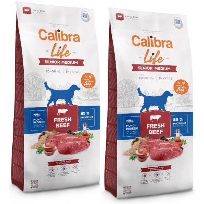 Calibra Life Senior Medium Fresh Beef 2 x 12 kg – Zbozi.Blesk.cz