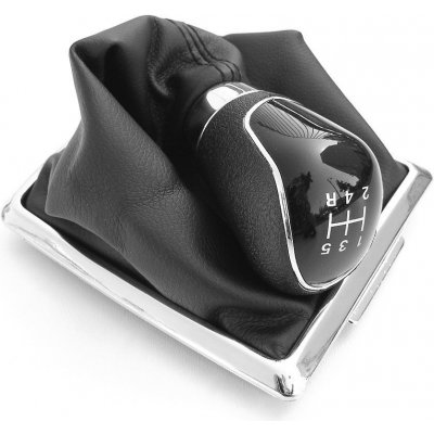 TSM Tuning Řadící páka Ford Focus II 2004 - 2007 s manžetou a chromovaným rámečkem, černá – Zboží Mobilmania