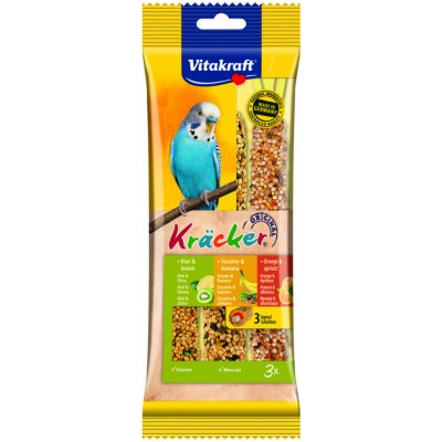 Vitakraft KRÄCKER tyčinky MIX ANDULKA kiwi & pomeranč & sezam 90 g – Hledejceny.cz