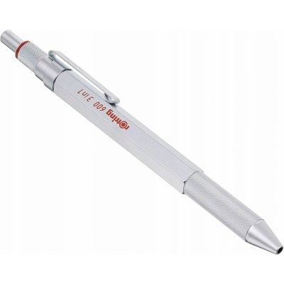 Rotring kuličkové pero Multipen 600 Silver 3 v 1 3 barvy + mechanická tužka 0,5 mm – Zboží Živě