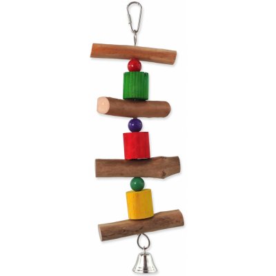 BIRD JEWEL závěsná dřevěná se zvonkem 30 cm – Hledejceny.cz