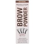 Makeup Revolution London Brow Powder Stamp & Stencil pudr na obočí se šablonami Ash Brown 0,65 g – Zboží Dáma