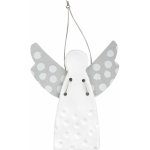 Räder Porcelánový závěsný anděl DOTS SILVER 9 cm – Zboží Dáma