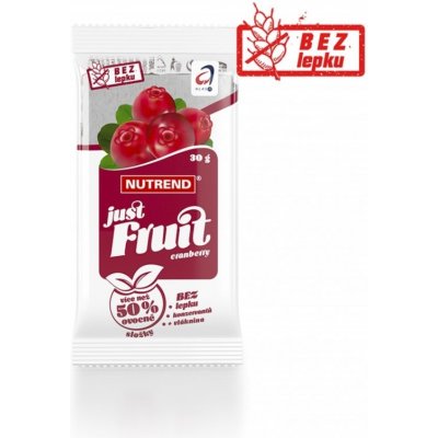 Nutrend JUST FRUIT tyčinka brusinka 30 g – Zboží Mobilmania