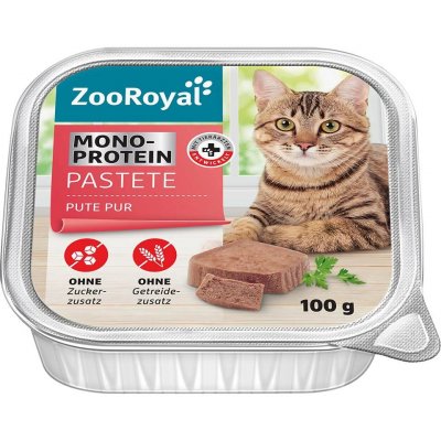 ZooRoyal Monoprotein paštika čisté krůtí maso 16 x 100 g – Zboží Mobilmania