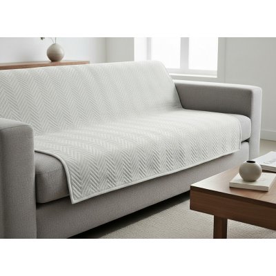 Mybesthome Přehoz na sedačku pohovku EWITA bílá 170x210 cm – Zboží Mobilmania