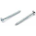 Páskovaný vrut do dřeva 4x30 mm, PZ, zinek bílý, zápustná hlava – Hledejceny.cz