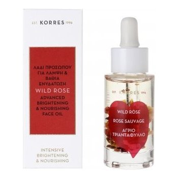 Korres Wild Rose - rozjasňující a vyživující pleťový olej s divokou růží 30 ml