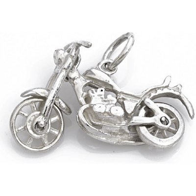Zlatnictví Zlatíčko Stříbrný přívěsek motorka pohyblivá řidítka a kola 000.00039