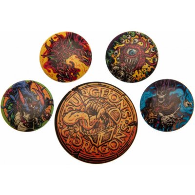 CurePink: | Placky Dungeons & Dragons: Netvor Set 5 kusů (25 mm, 38 mm) [BP80800] – Sleviste.cz
