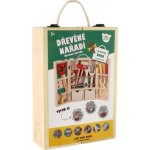 Teddies nářadí dřevo s doplňky v dřevěném kufříku 21x30x8cm – Zbozi.Blesk.cz