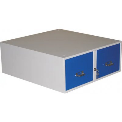 2380 kartotéka 2-zásuvková A5 šedá/modrá – Zboží Dáma