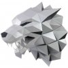 Vystřihovánka a papírový model papírový model 3D vlk šedý