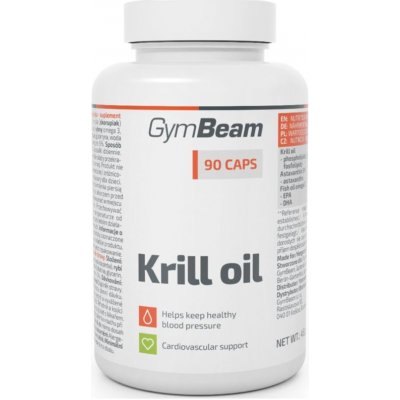 GymBeam Krill Oil podpora normální funkce oběhového systému 60 cps