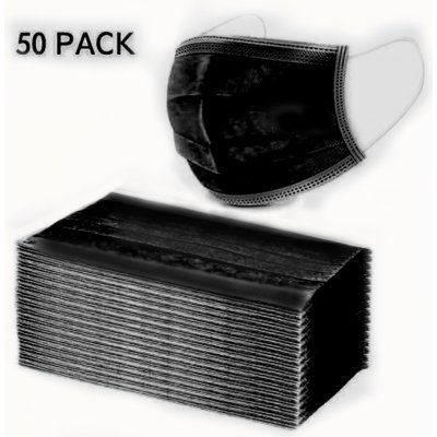 Kenko Rouška jednorázová čtyřvrstvá černá 50 ks – Zboží Dáma