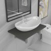 Koupelnový nábytek vidaXL 2dílný set koupelnového nábytku keramika šedý