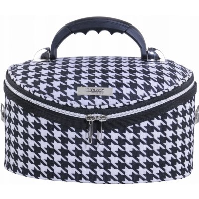 Inter Vion 415061 Střední cestovní kosmetický kufřík houndstooth 26x17x17 cm černá – Zboží Dáma