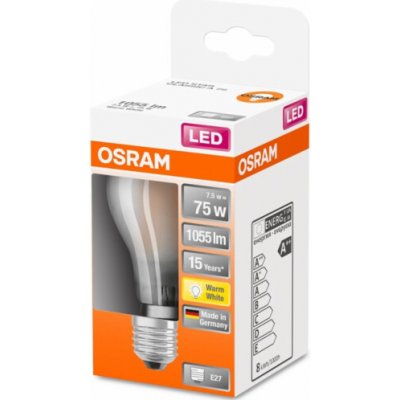 Osram LED žárovka , A60, E27, 7,5 W, 1055 lm, 2700 K – Hledejceny.cz