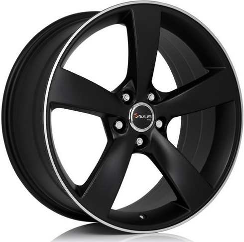 Avus Racing AF10 10x21 5x120 ET37 matt black polished