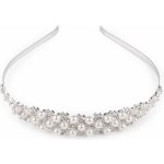 Štrasová čelenka do vlasů s perlami Varianta: crystal, Balení: 1 ks – Zboží Dáma