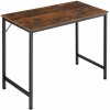 Psací a pracovní stůl tectake 404457 psací stůl jenkins - industriální dřevo tmavé, rustikální,80 cm
