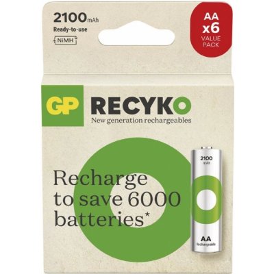 GP ReCyko AA 2100 mAh 6ks 1032226212 – Zbozi.Blesk.cz