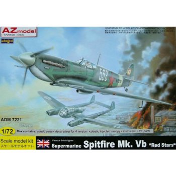 AZ model Supermarine Spitfire Mk.Vb StarsAdmiral ADM 72021 červená 1:72