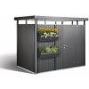 Zahradní domek Biohort HIGHLINE H2, tmavě šedá metalíza, s jednokřídlými dveřmi