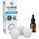 Nanolab přírodní vlněné koule do sušičky 3 ks + esenciální olej LeFleur Levandule 10 ml – Hledejceny.cz